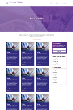 part of the Emerson College Polling website design mockup