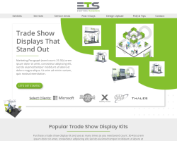 part of the everything trade shows website design mockup