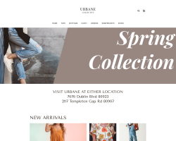 part of the urbane clothing website